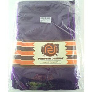 NEW Parfair Dessin Table Runner Cadbury Purple Satin Wedding Decor Long READ